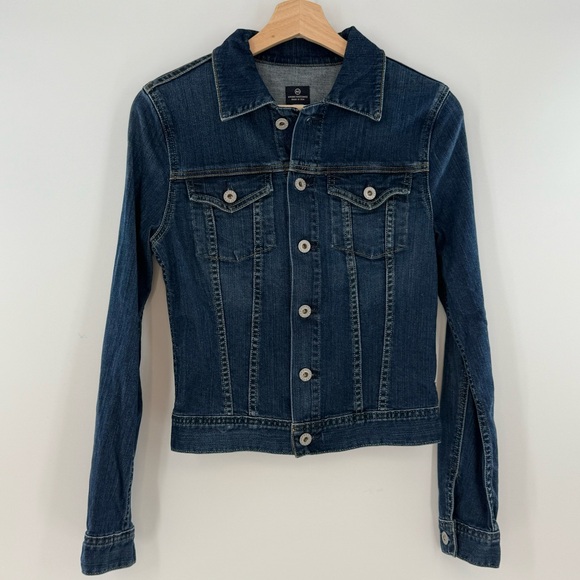 AG Adriano Goldschmied The Robyn Jacket Slim Jacket Dark Denim Size Small - Picture 1 of 12